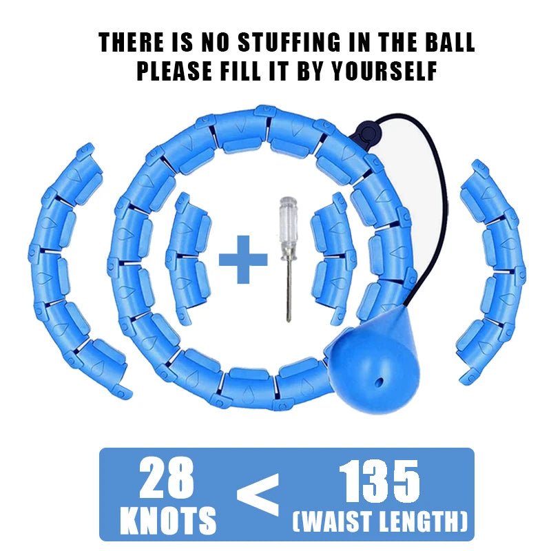 Smart Weighted Hula Hoop | Adjustable Non-Falling Fitness Ring for Waist Trimming & Weight Loss