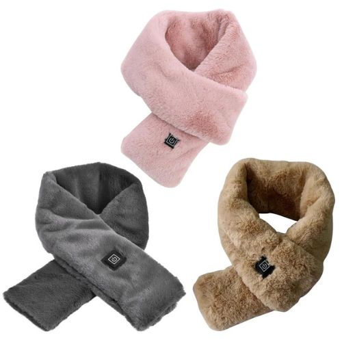 Electric Heated Scarf | USB Rechargeable Cordless Neck Warmer with Fast Heating