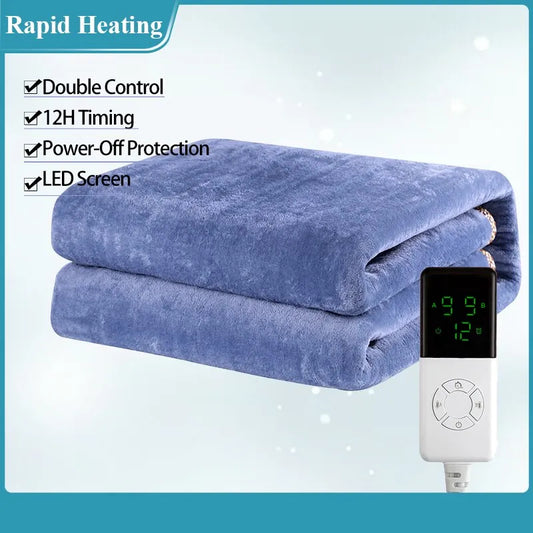 Ultra-Soft Electric Heated Throw Blanket | Cozy Coral Fleece Warming Bedding with Auto-Shutoff