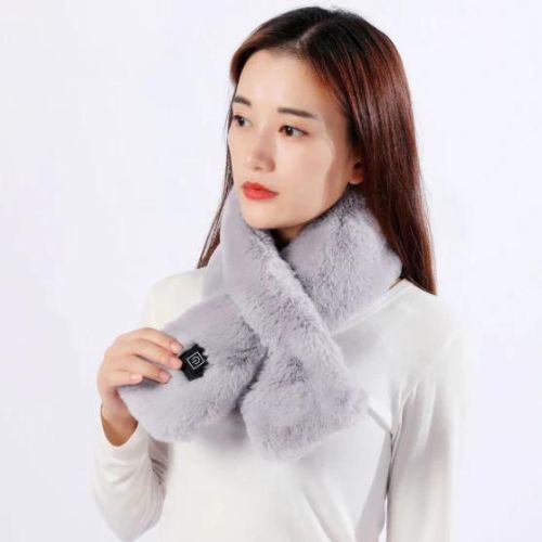 Electric Heated Scarf | USB Rechargeable Cordless Neck Warmer with Fast Heating