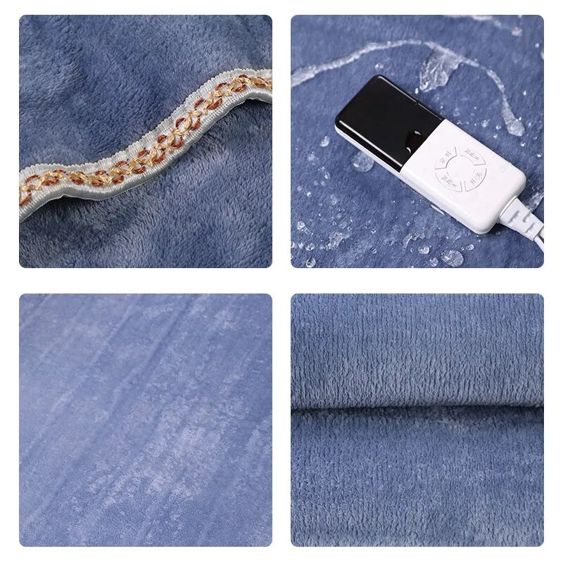 Ultra-Soft Electric Heated Throw Blanket | Cozy Coral Fleece Warming Bedding with Auto-Shutoff