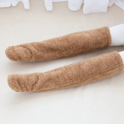 Over Knee Fuzzy Leg Warmers | Plush Long Sleeping Socks & Cozy Winter Stockings