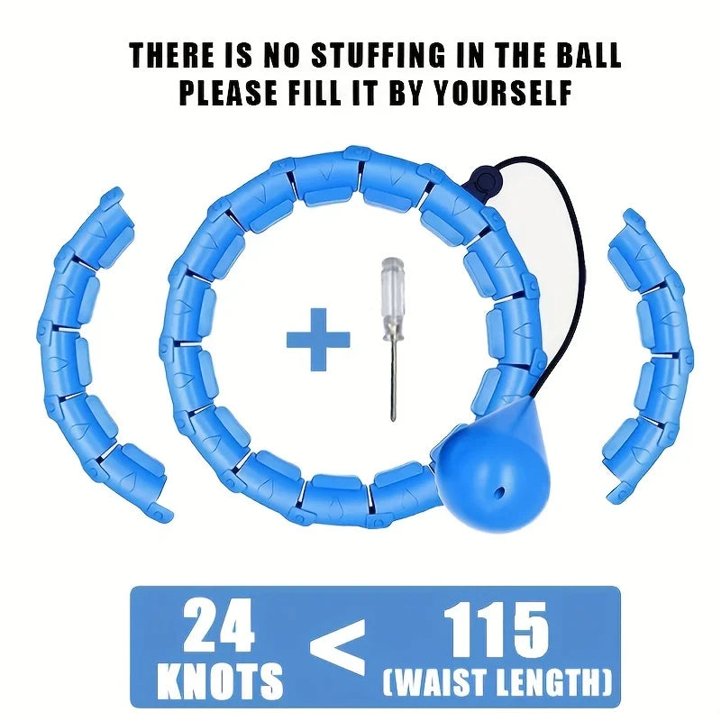 Smart Weighted Hula Hoop | Adjustable Non-Falling Fitness Ring for Waist Trimming & Weight Loss