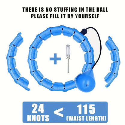 Smart Weighted Hula Hoop | Adjustable Non-Falling Fitness Ring for Waist Trimming & Weight Loss